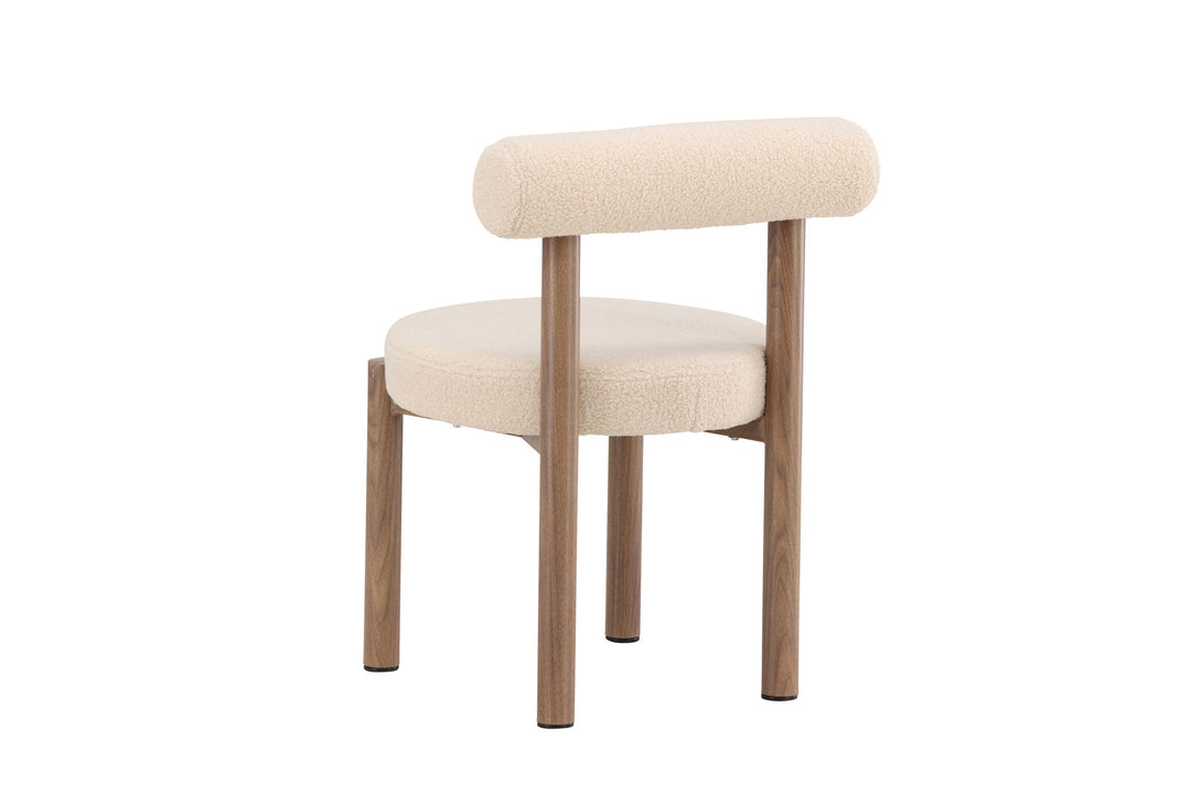Venture Home Tillo Dining Chair 2-Pack - Steel with Woodlook 3D Paper / White Boucle