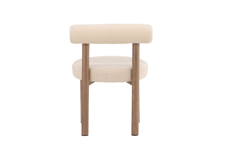 Venture Home Tillo Dining Chair 2-Pack - Steel with Woodlook 3D Paper / White Boucle