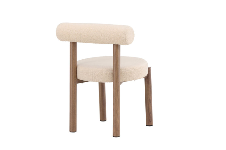 Venture Home Tillo Dining Chair 2-Pack - Steel with Woodlook 3D Paper / White Boucle
