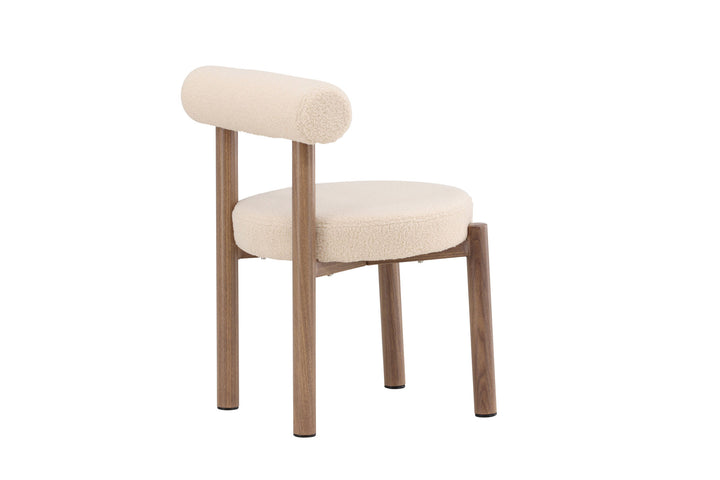 Venture Home Tillo Dining Chair 2-Pack - Steel with Woodlook 3D Paper / White Boucle
