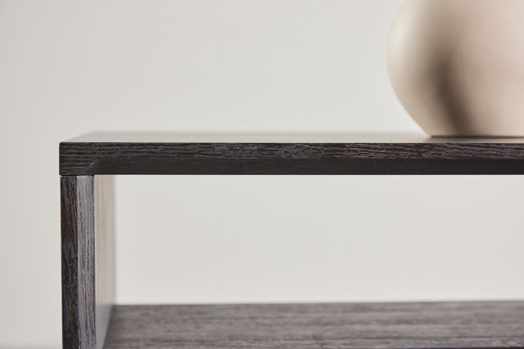 Venture Home Telemarket Sofa Table 110x50x38 cm - MDF with Black 3D Paper