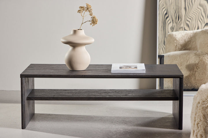 Venture Home Telemarket Sofa Table 110x50x38 cm - MDF with Black 3D Paper