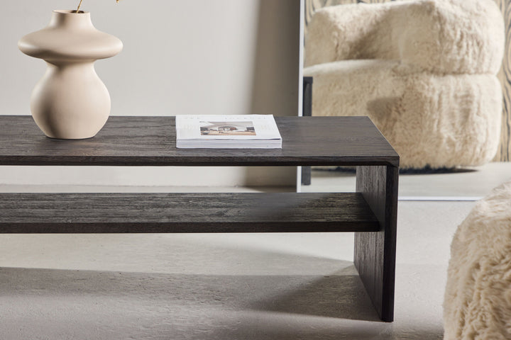 Venture Home Telemarket Sofa Table 110x50x38 cm - MDF with Black 3D Paper