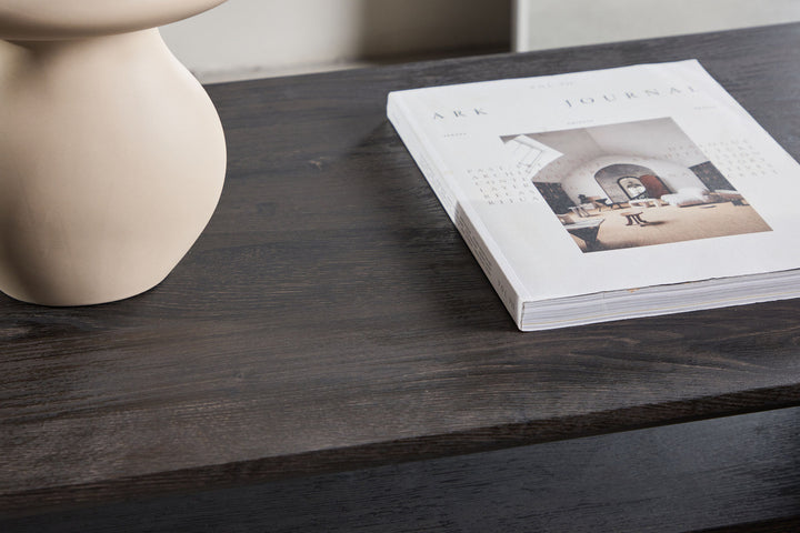Venture Home Telemarket Sofa Table 110x50x38 cm - MDF with Black 3D Paper