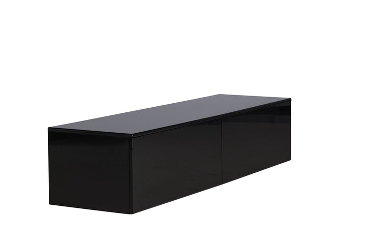 Venture Home Fristad TV Stand 160x45x35 cm - MDF with Black Glossy PU Lacquer Painting