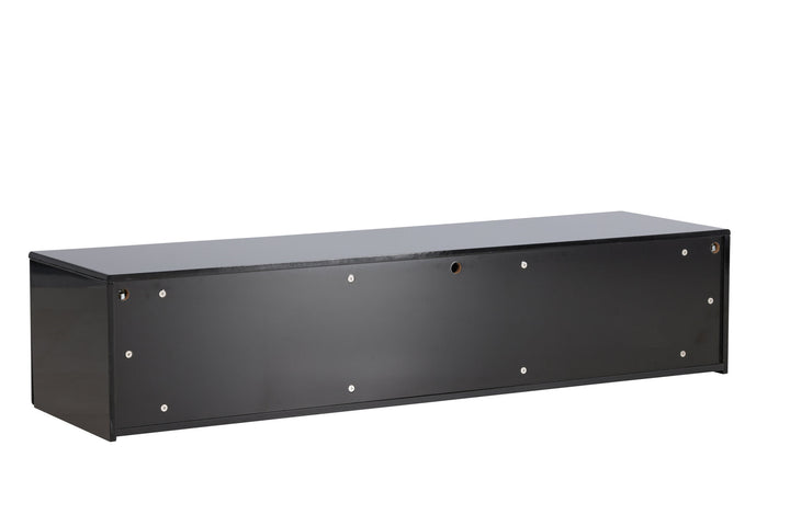 Venture Home Fristad TV Stand 160x45x35 cm - MDF with Black Glossy PU Lacquer Painting