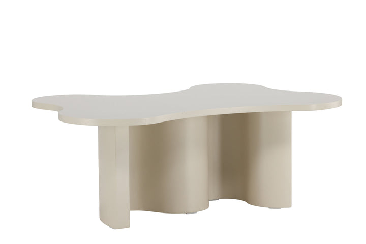 Venture Home Flow Sofa Table 120x80x45 cm - MDF with Beige PU Lacquer Painting