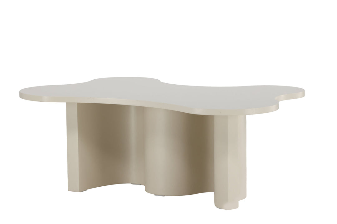 Venture Home Flow Sofa Table 120x80x45 cm - MDF with Beige PU Lacquer Painting