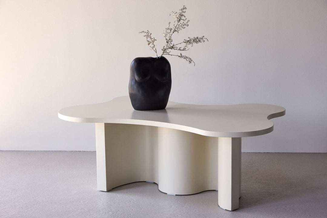 Venture Home Flow Sofa Table 120x80x45 cm - MDF with Beige PU Lacquer Painting