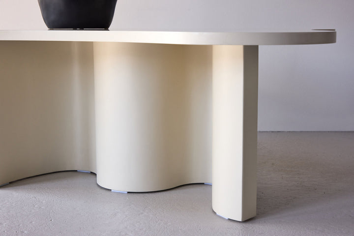 Venture Home Flow Sofa Table 120x80x45 cm - MDF with Beige PU Lacquer Painting