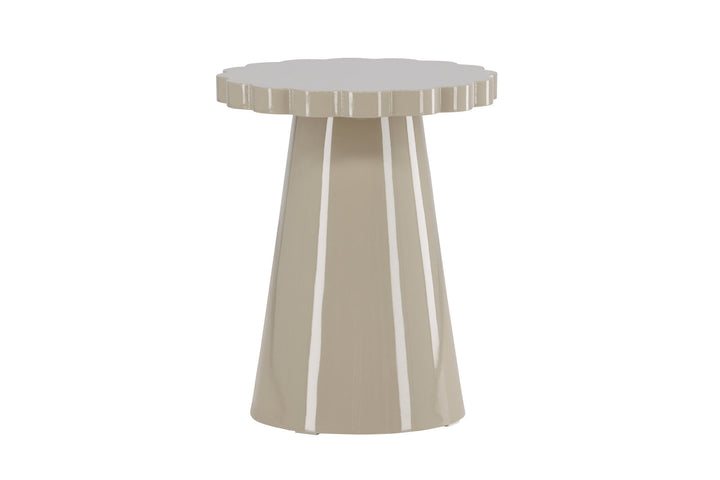 Venture Home Krull Side Table φ45x55 cm - MDF Glossy Beige