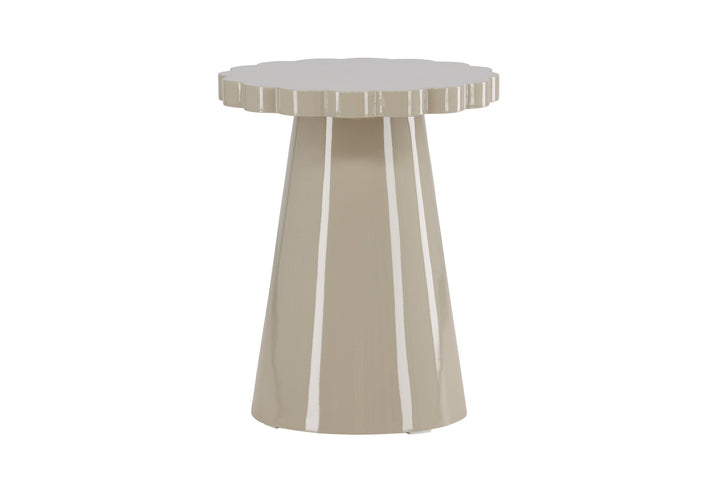 Venture Home Krull Side Table φ45x55 cm - MDF Glossy Beige