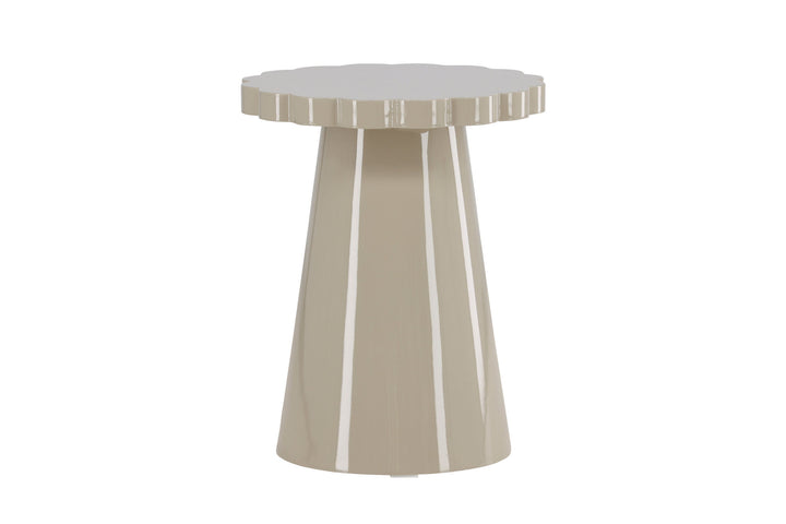Venture Home Krull Side Table φ45x55 cm - MDF Glossy Beige