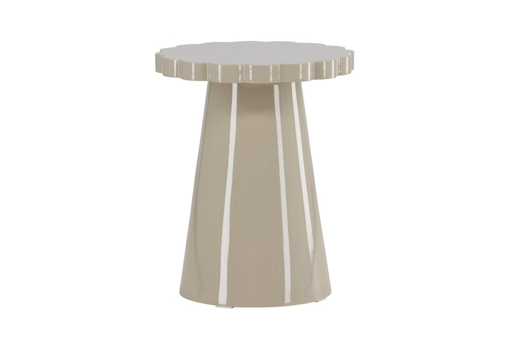 Venture Home Krull Side Table φ45x55 cm - MDF Glossy Beige