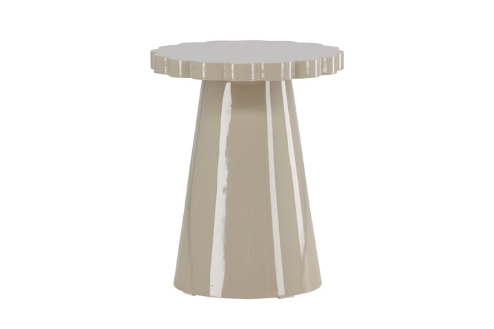 Venture Home Krull Side Table φ45x55 cm - MDF Glossy Beige