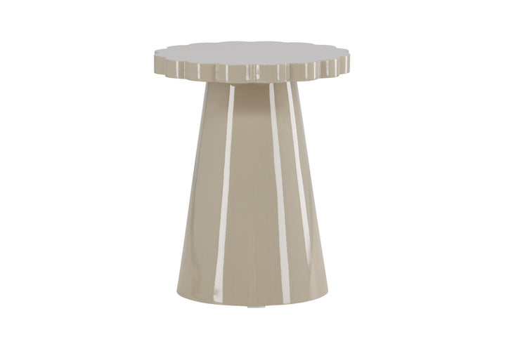 Venture Home Krull Side Table φ45x55 cm - MDF Glossy Beige