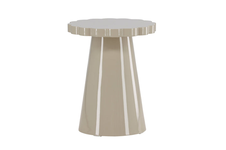 Venture Home Krull Side Table φ45x55 cm - MDF Glossy Beige