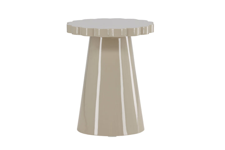 Venture Home Krull Side Table φ45x55 cm - MDF Glossy Beige