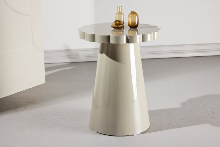 Venture Home Krull Side Table φ45x55 cm - MDF Glossy Beige