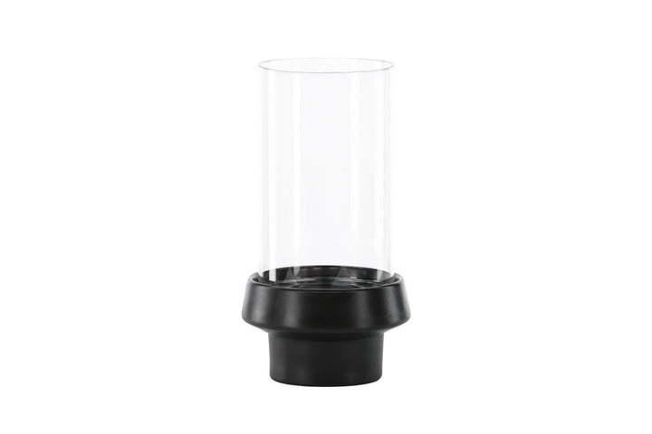 Venture Home Davida Lantern - Black/Clear Glass - 15*H29cm