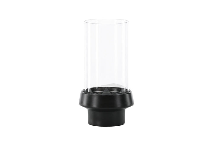 Venture Home Davida Lantern - Black/Clear Glass - 15*H29cm