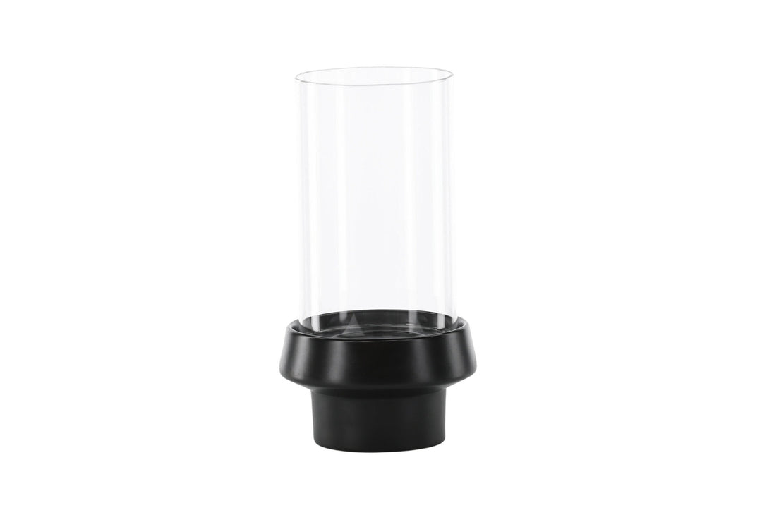 Venture Home Davida Lantern - Black/Clear Glass - 15*H29cm