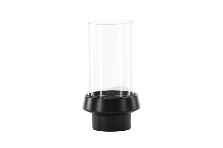 Venture Home Davida Lantern - Black/Clear Glass - 15*H29cm