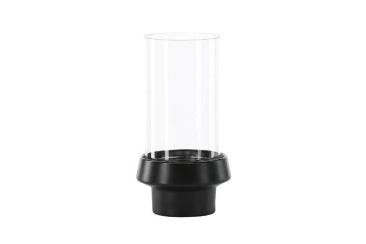 Venture Home Davida Lantern - Black/Clear Glass - 15*H29cm