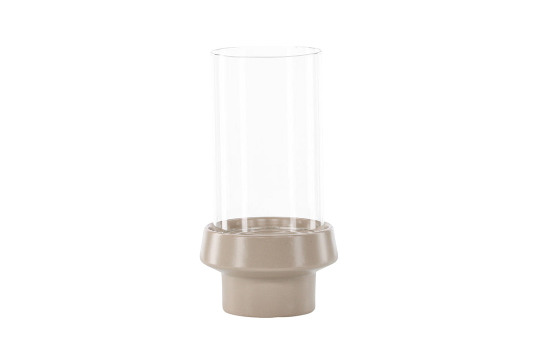Venture Home Davida Lantern -  Beige/ClearGlass -  15*H29cm
