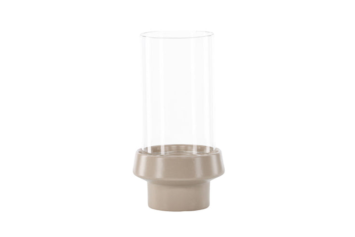 Venture Home Davida Lantern -  Beige/ClearGlass -  15*H29cm
