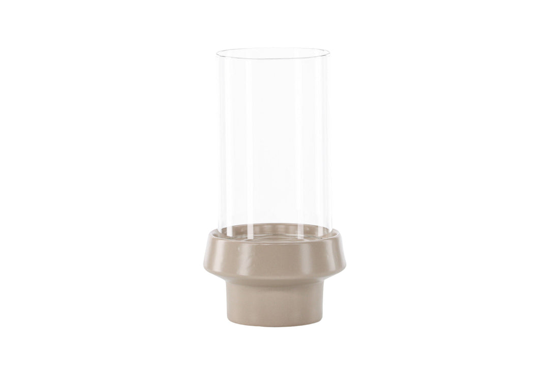 Venture Home Davida Lantern -  Beige/ClearGlass -  15*H29cm