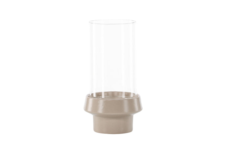 Venture Home Davida Lantern -  Beige/ClearGlass -  15*H29cm