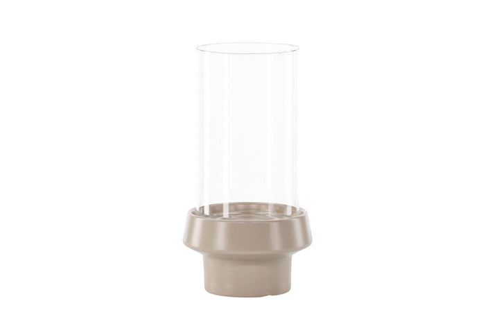 Venture Home Davida Lantern -  Beige/ClearGlass -  15*H29cm