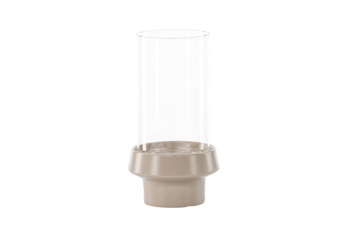 Venture Home Davida Lantern -  Beige/ClearGlass -  15*H29cm