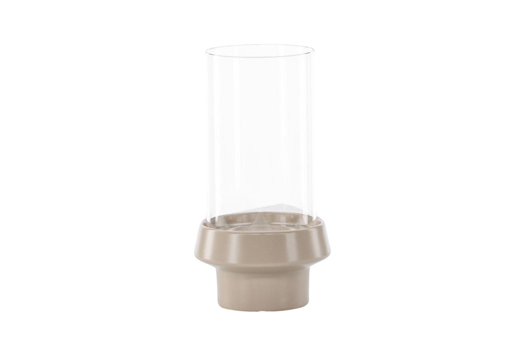 Venture Home Davida Lantern -  Beige/ClearGlass -  15*H29cm