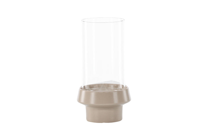 Venture Home Davida Lantern -  Beige/ClearGlass -  15*H29cm