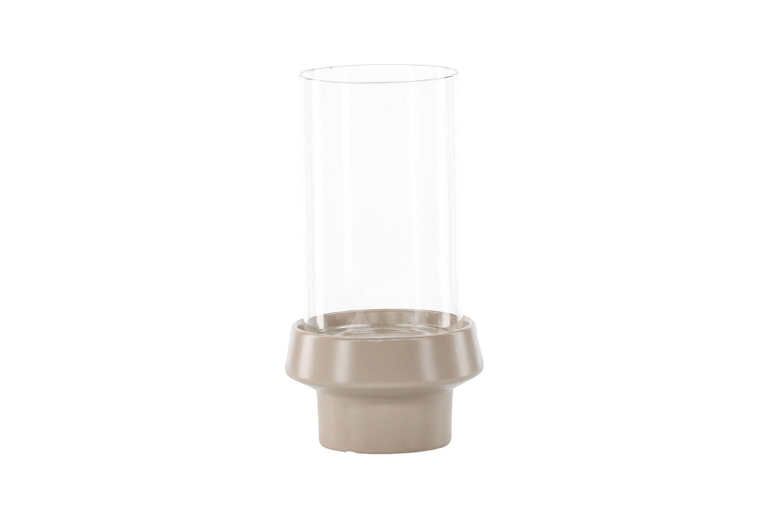Venture Home Davida Lantern -  Beige/ClearGlass -  15*H29cm
