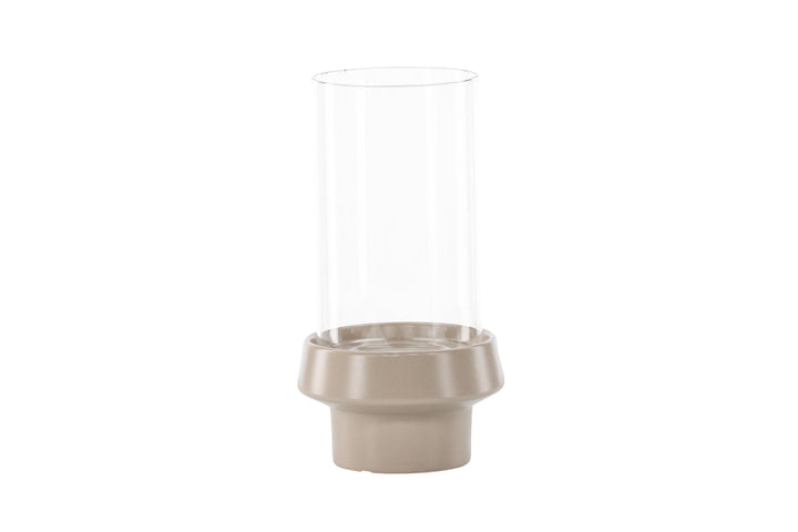 Venture Home Davida Lantern -  Beige/ClearGlass -  15*H29cm