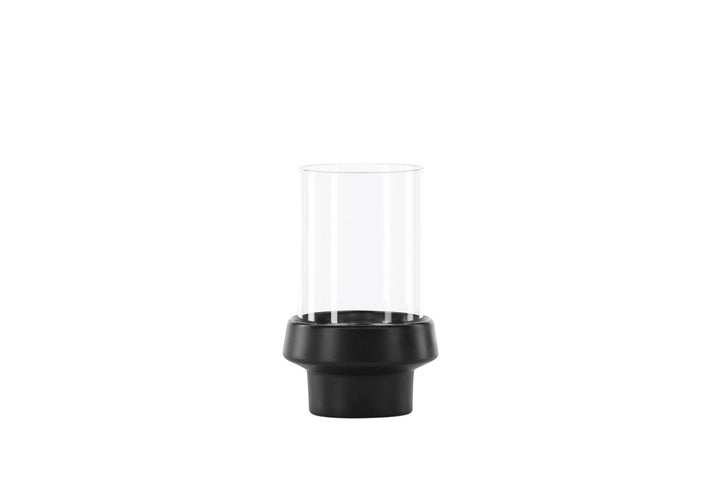Venture Home Davida Lantern - Black/Clear Glass - 13*H20cm