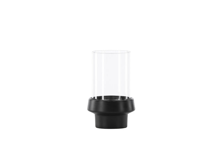 Venture Home Davida Lantern - Black/Clear Glass - 13*H20cm