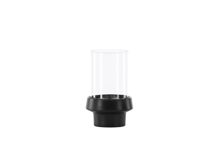 Venture Home Davida Lantern - Black/Clear Glass - 13*H20cm