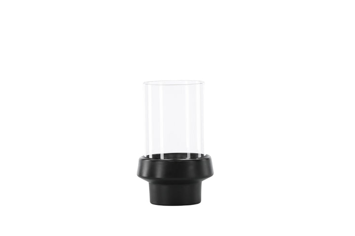 Venture Home Davida Lantern - Black/Clear Glass - 13*H20cm
