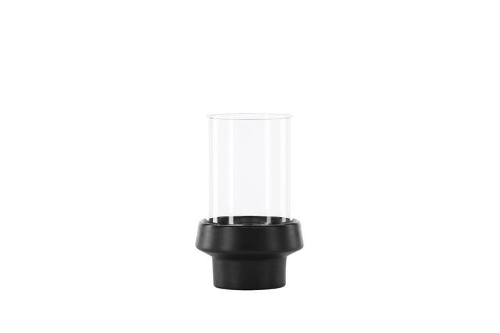 Venture Home Davida Lantern - Black/Clear Glass - 13*H20cm