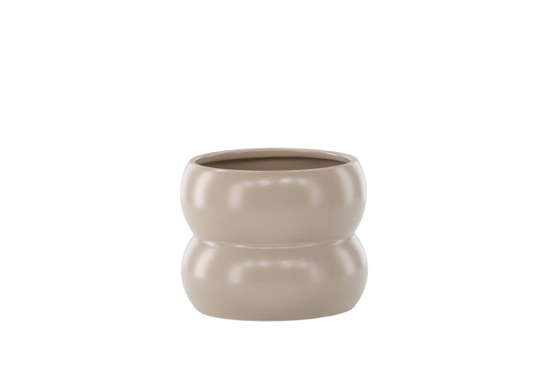 Venture Home Dapne Pot -  Matte beige -  16*16*13cm
