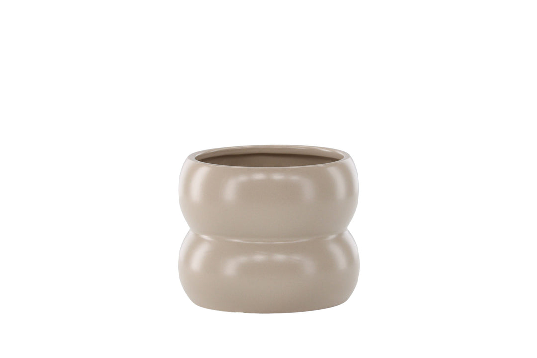 Venture Home Dapne Pot -  Matte beige -  16*16*13cm