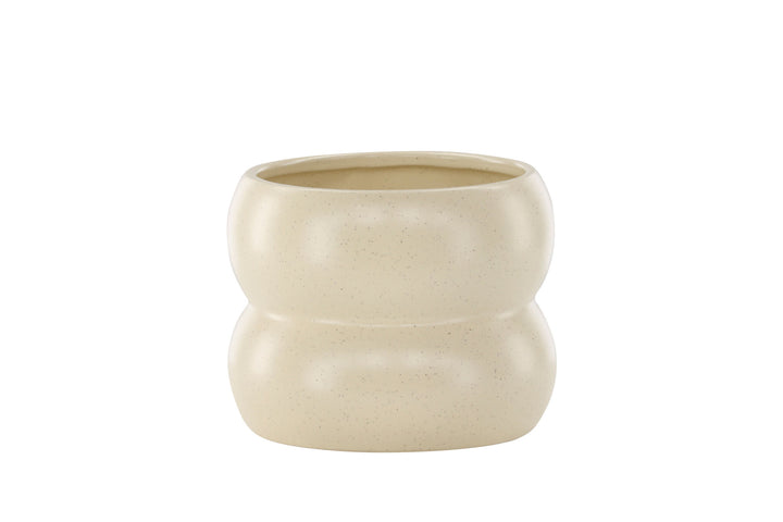 Venture Home Dapne Pot - Beige/Black Dots - 16*16*13cm