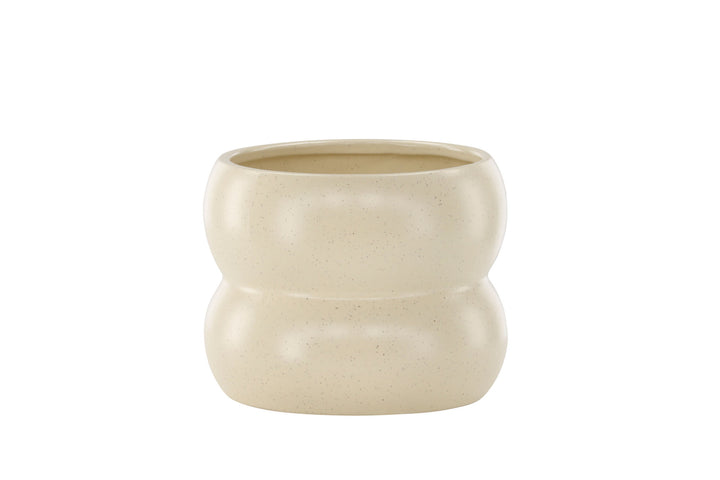 Venture Home Dapne Pot - Beige/Black Dots - 16*16*13cm