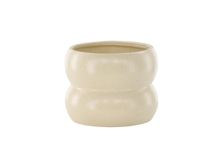 Venture Home Dapne Pot - Beige/Black Dots - 16*16*13cm
