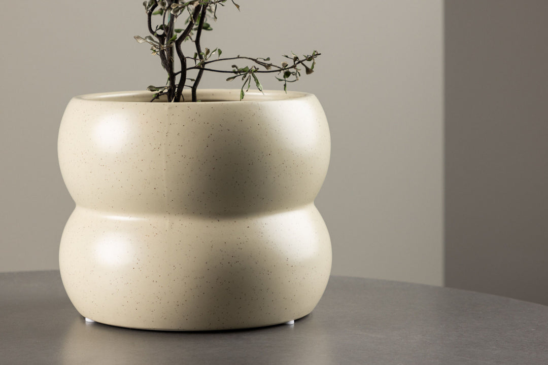 Venture Home Dapne Pot - Beige/Black Dots - 16*16*13cm