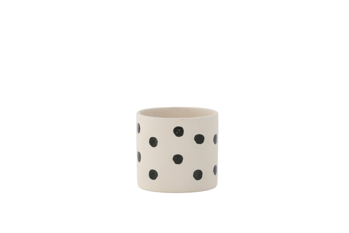 Venture Home Sane Pot - White/Black Dots - 11*11*10cm